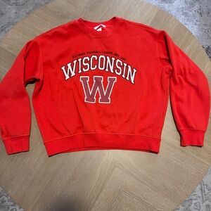 H&M Red Wisconsin Sweatshirt